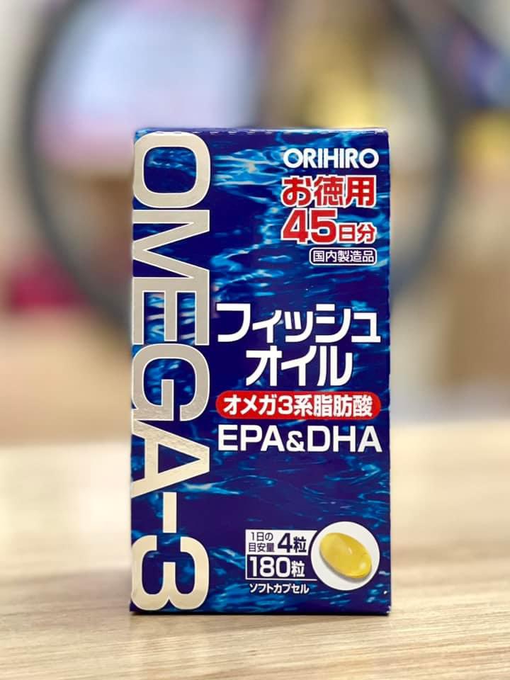 Viên uống dầu cá omega-3 hỗ trợ tim mạch Orihiro 180 viên